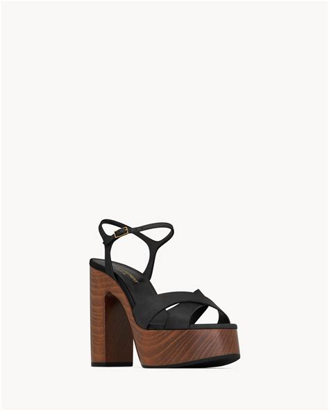 bianca ysl|Bianca platform sandals in smooth leather .